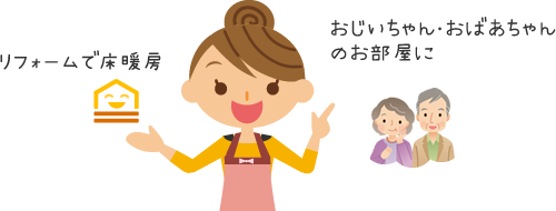 リフォームで床暖房